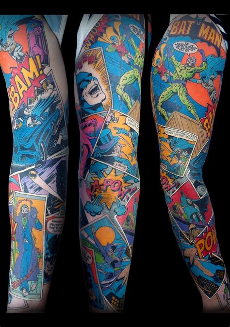 superhero sleeve tattoo.